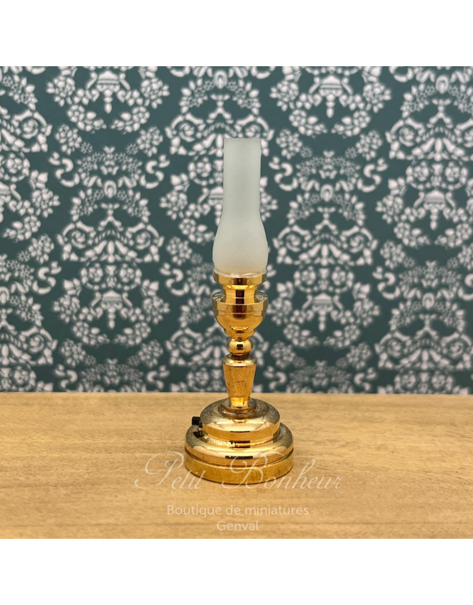 Lampe à huile de table LED miniature 1:12