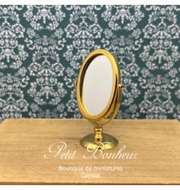 Miroir ovale de table miniature 1:12