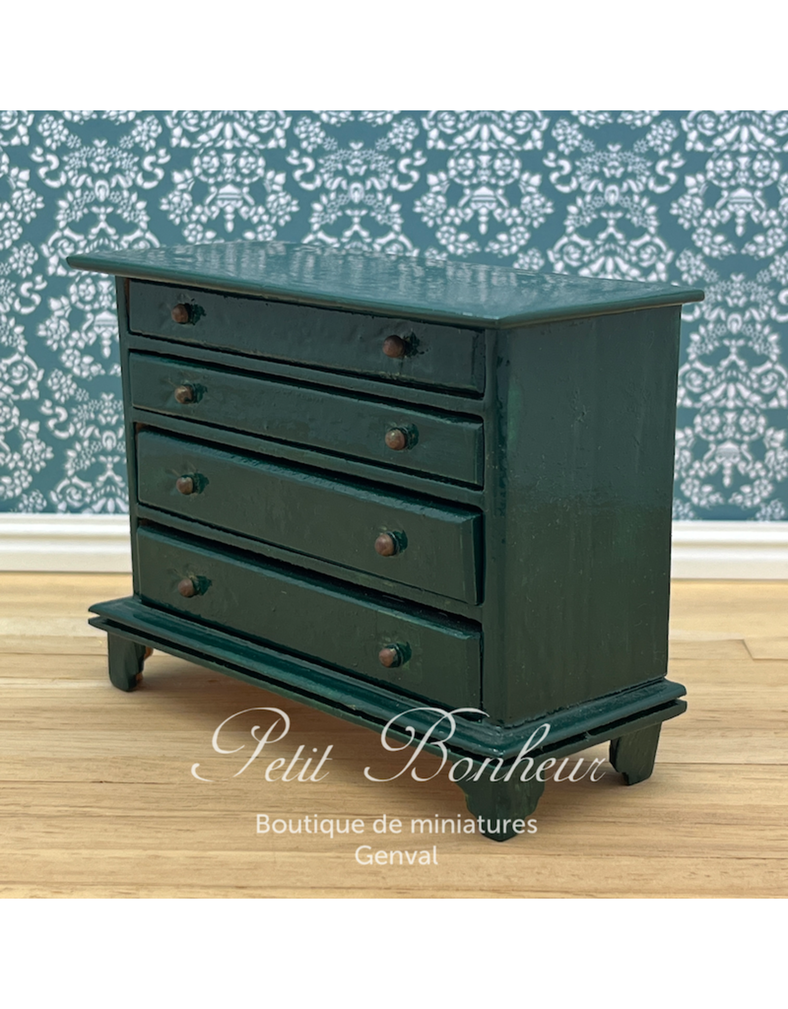Commode verte, miniature 1:12
