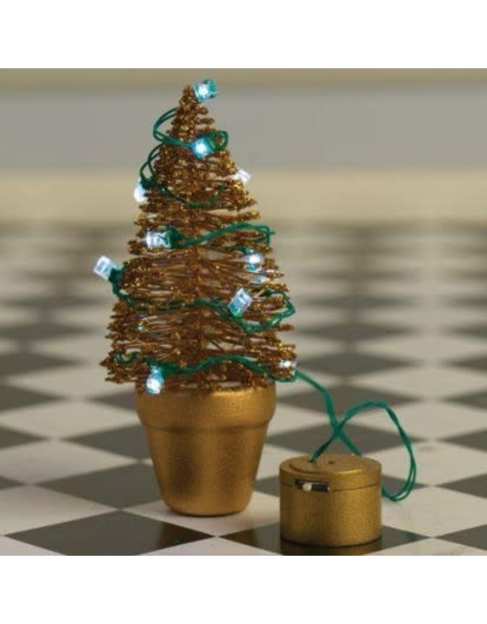 Guirlande de Noël blanche LED, 10 lampes (piles non incluses)