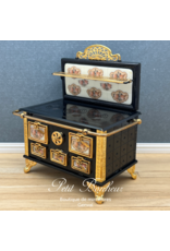 Reutter Miniaturen Cuisinière en métal Reutter (noir & rose) miniature 1:12