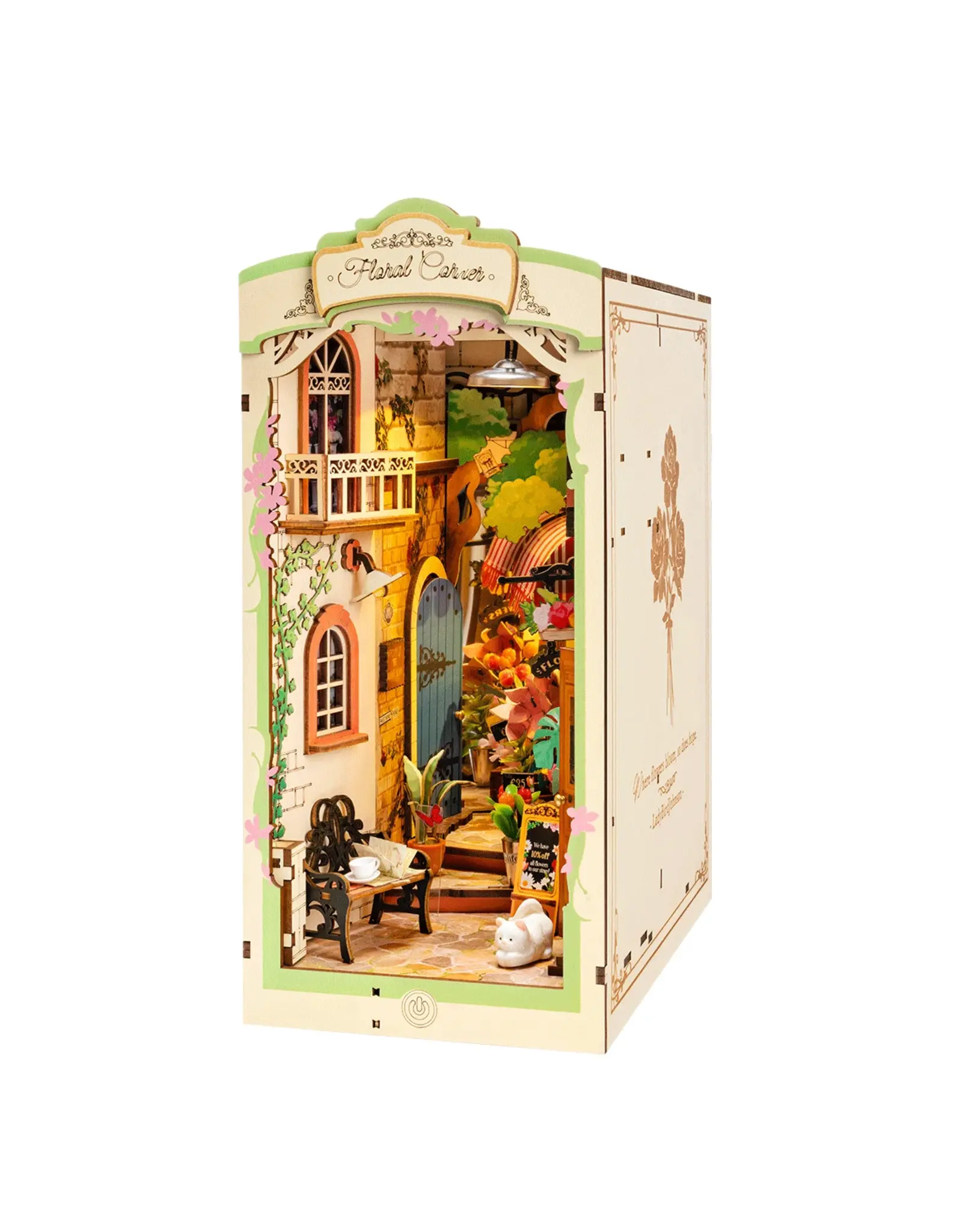 Rolife Floral Corner - Coin Fleuri (Book Nook) TGB09 - Rolife DIY Miniature Dollhouse