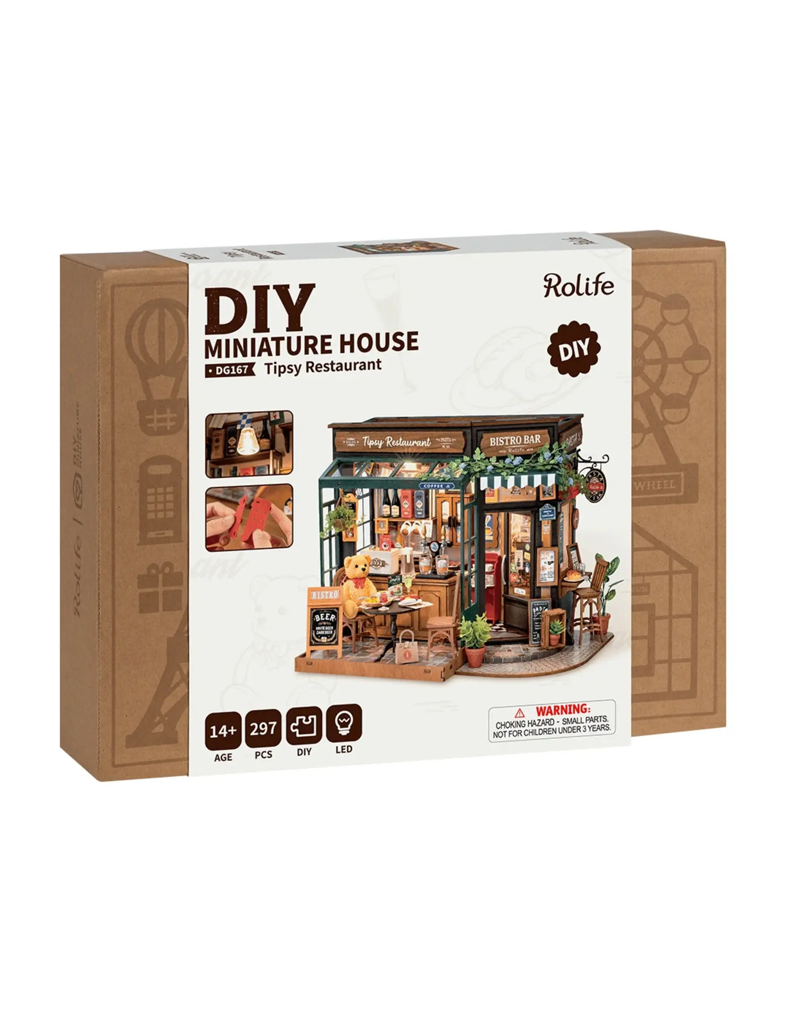 Rolife Tipsy Restaurant Bar - DG167  Rolife DIY Miniature Dollhouse