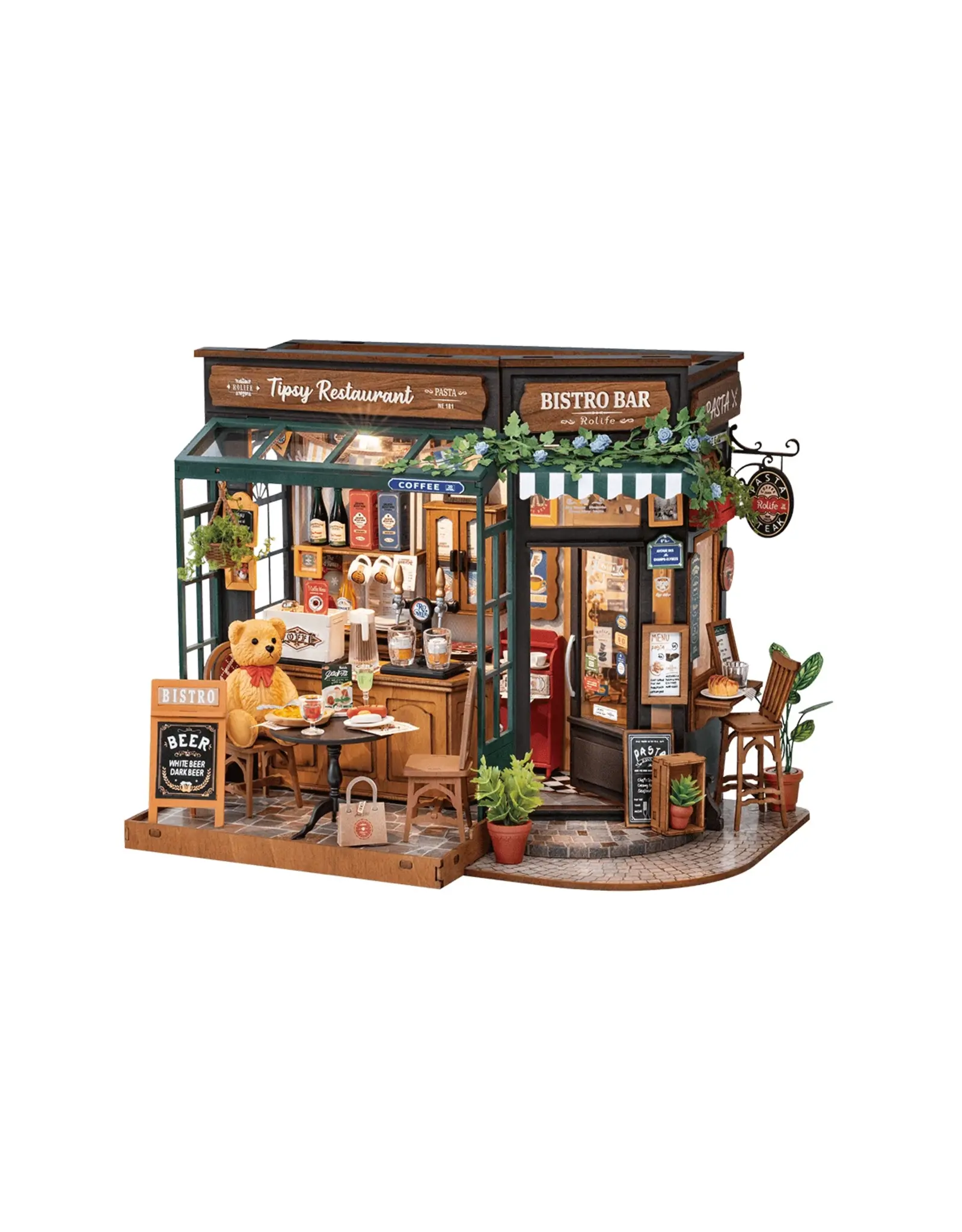 Rolife Tipsy Restaurant Bar - DG167  Rolife DIY Miniature Dollhouse