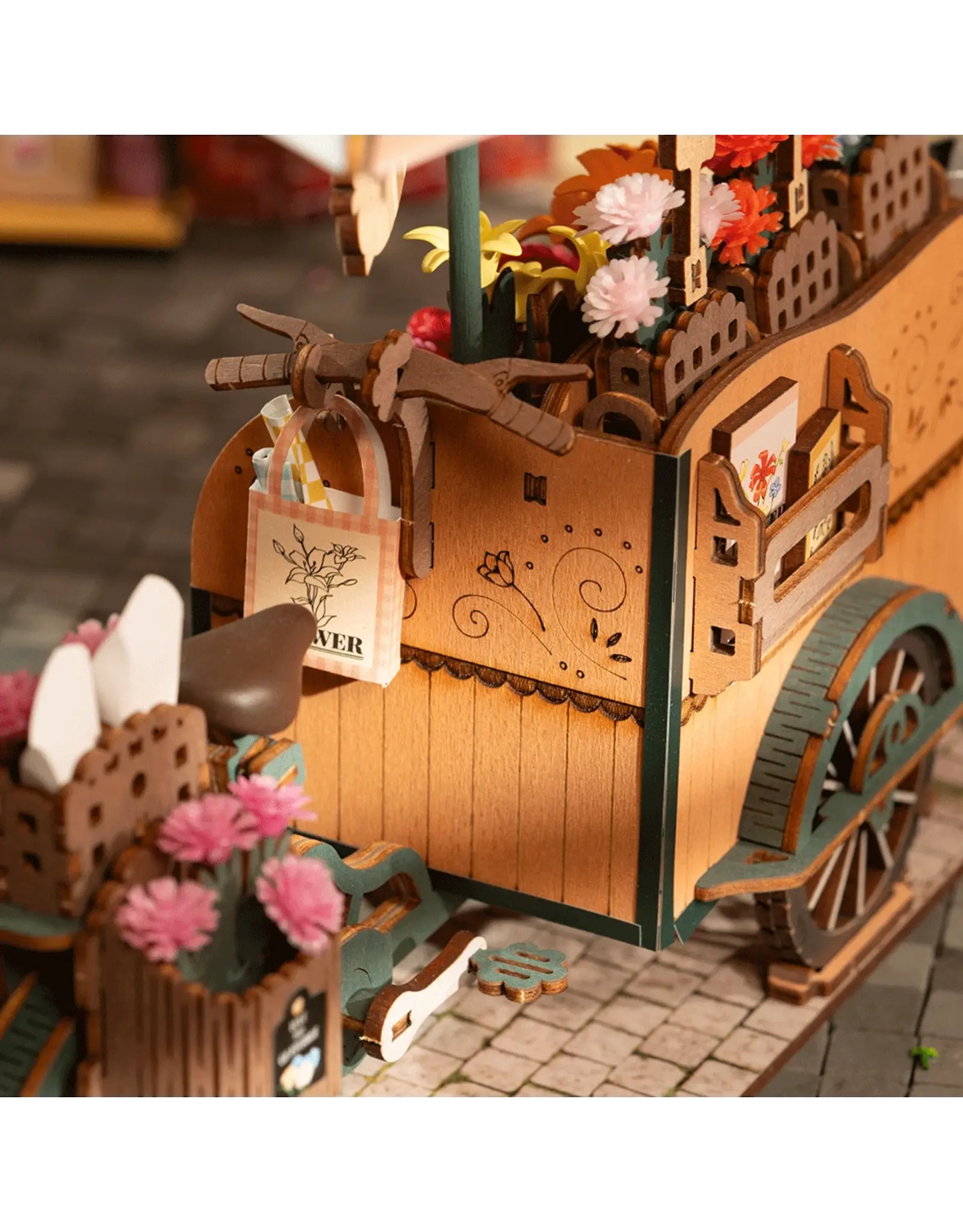 Rolife Blossom Cart - Le chariot de fleurs - TGS03 - Rolife DIY Miniature Dollhouse
