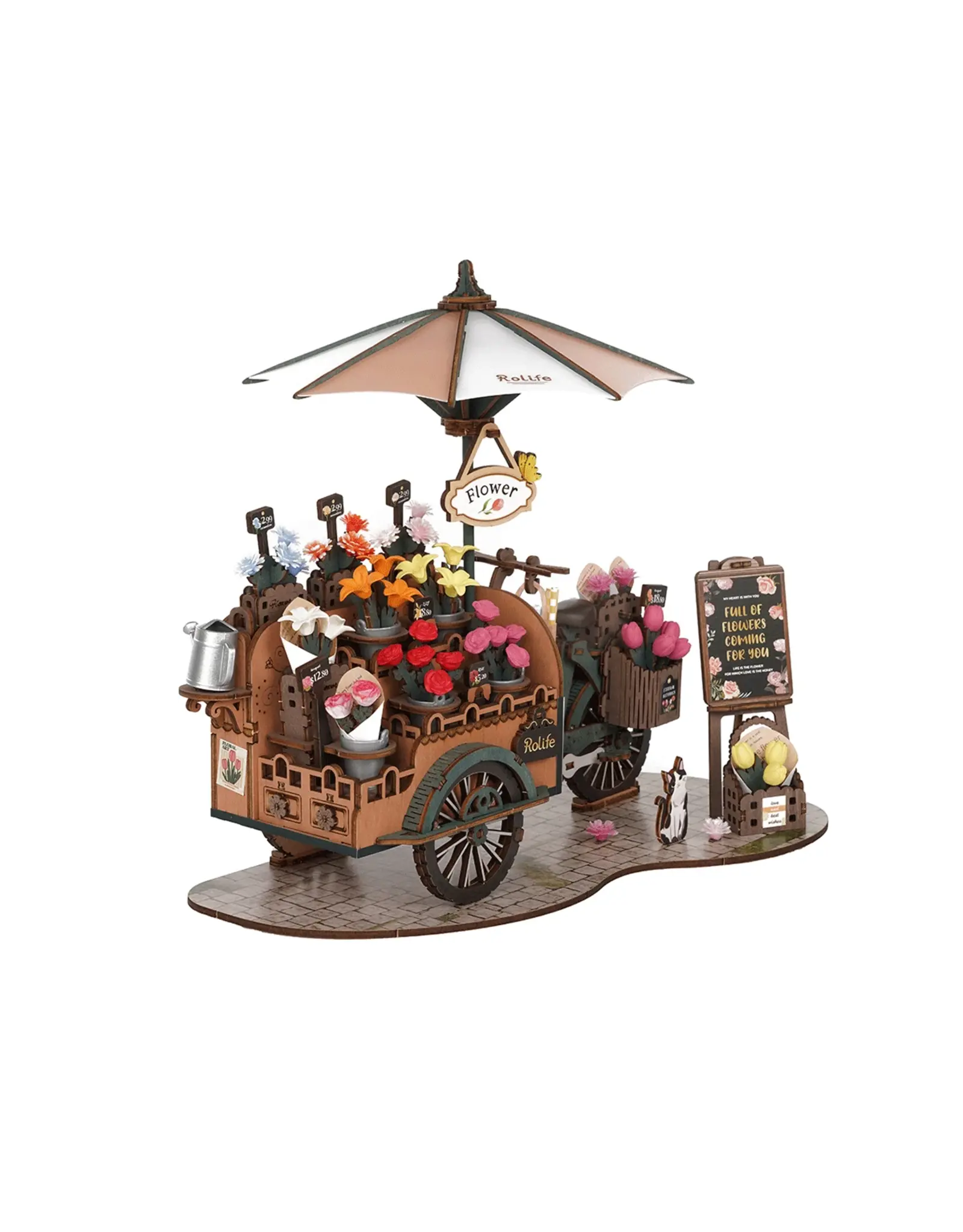 Rolife Blossom Cart - Le chariot de fleurs - TGS03 - Rolife DIY Miniature Dollhouse