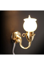 Applique lampe à huile globe miniature 1:12