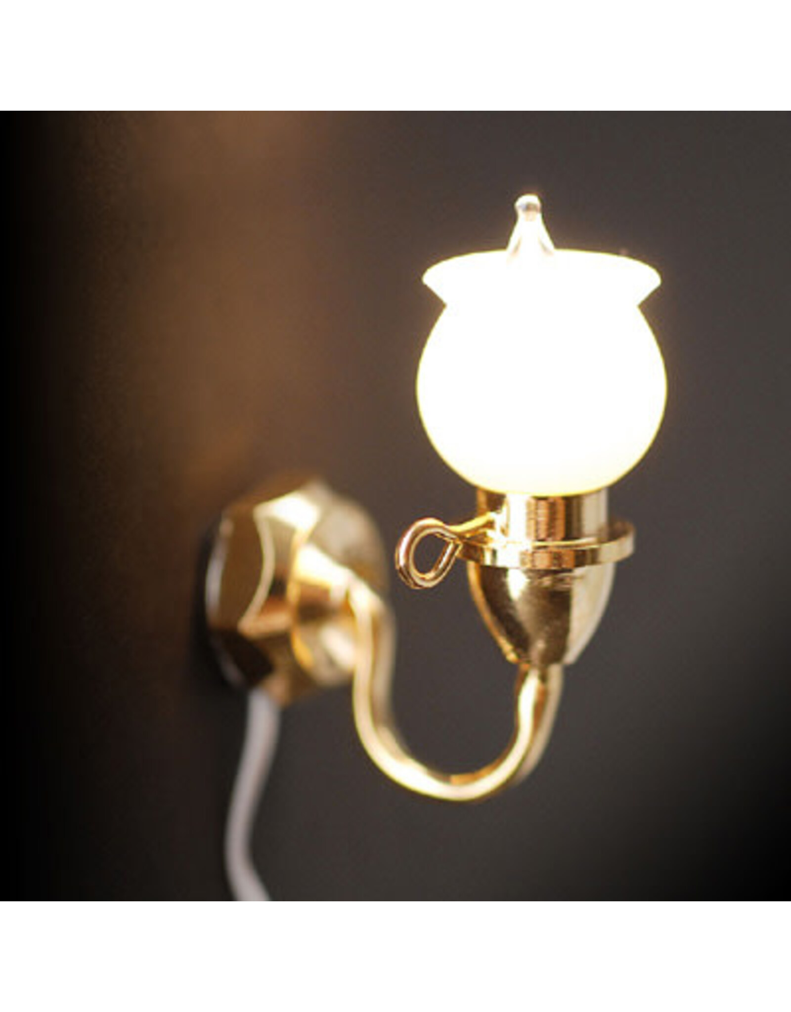 Applique lampe à huile globe miniature 1:12