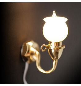 Applique lampe à huile globe miniature 1:12