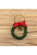 Couronne de Noël avec cloche miniature 1:12