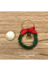 Couronne de Noël avec cloche miniature 1:12