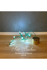 Guirlande de Noël blanche LED, 10 lampes (piles non incluses)