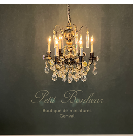 Miniature Lighting Co. Lustre cristal 6 branches (nostalgic colour) miniature 1:12