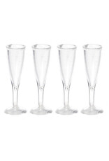 Town Square Miniatures Flûtes à champagne (4) miniatures 1:12