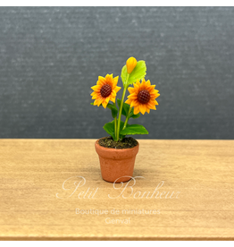 Tournesol en pot, miniature 1:12