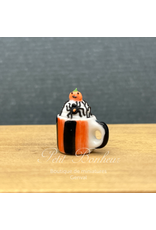 Mug noir & orange cup cake d'Halloween, miniature 1:12