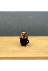 Mug noir cup cake Halloween araignée
