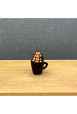 Mug noir cup cake Halloween araignée