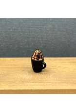 Mug noir cup cake Halloween araignée