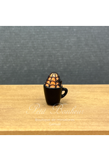 Mug noir cup cake Halloween araignée