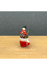 Mug Cup Cake de Noël Bonhomme de Neige - miniature 1:12