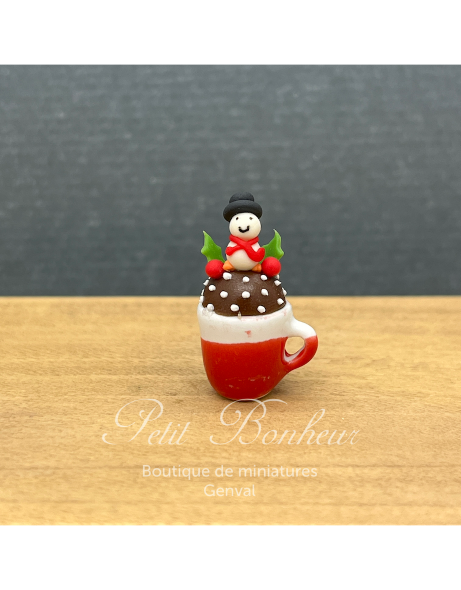 Mug Cup Cake de Noël Bonhomme de Neige - miniature 1:12
