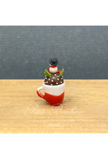 Mug Cup Cake de Noël Bonhomme de Neige - miniature 1:12