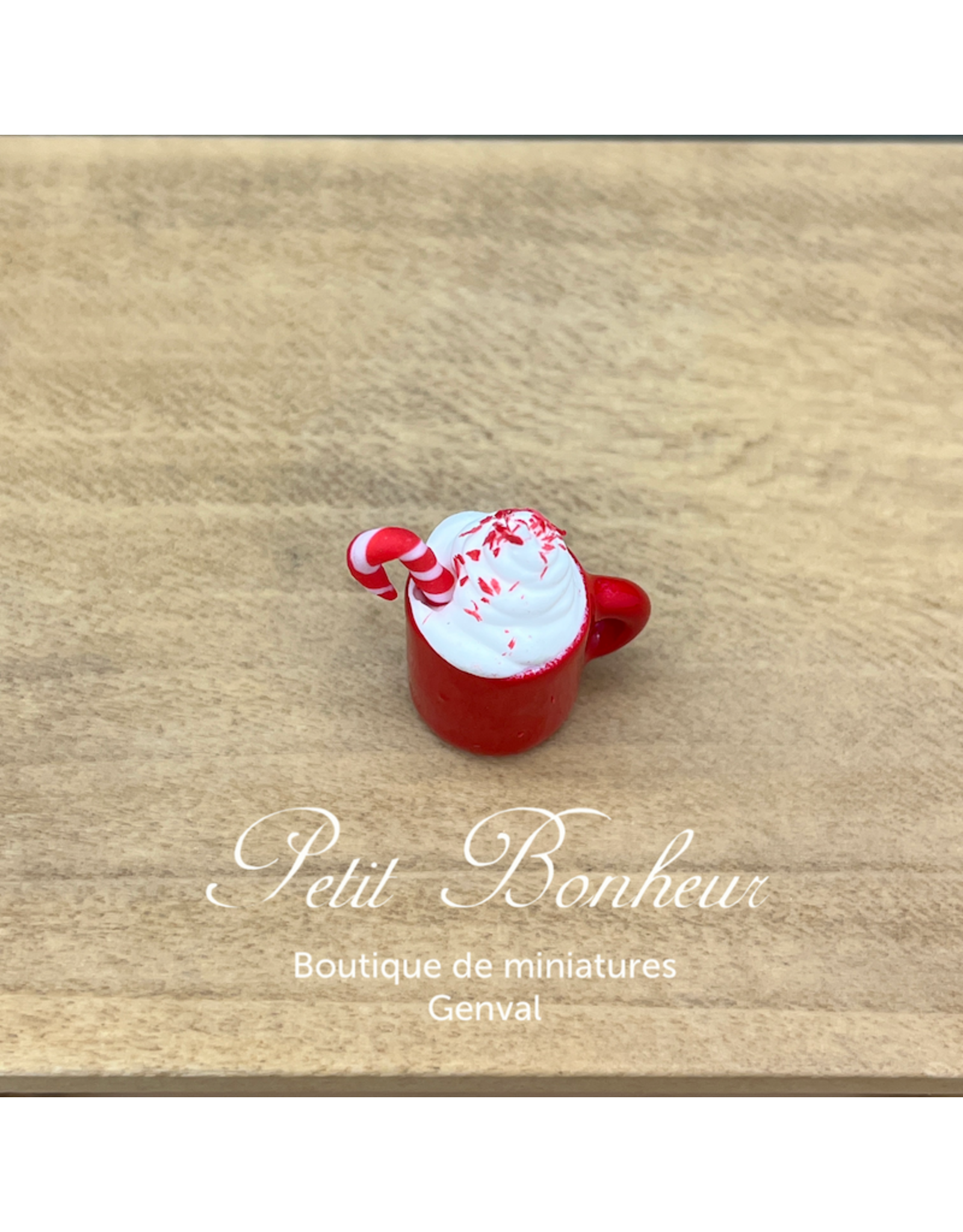 Mug rouge de Noël - miniature 1:12