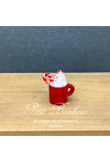 Mug rouge de Noël - miniature 1:12