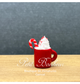 Mug rouge de Noël - miniature 1:12