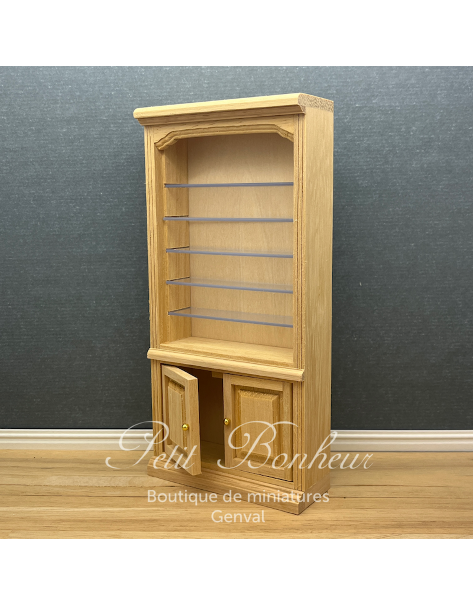 Bibliothèque non vernie