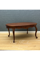 Table ovale sculptée Louis XV noyer