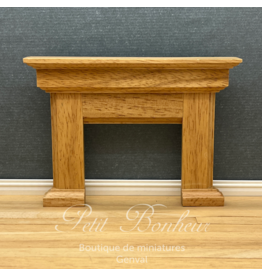 Cheminée en bois verni miniature 1:12