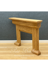 Cheminée en bois verni miniature 1:12