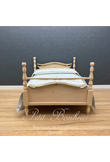 Lit double non peint miniature 1:12