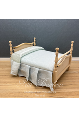 Lit double non peint miniature 1:12