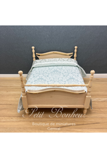 Lit double non peint miniature 1:12