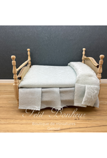 Lit double non peint miniature 1:12