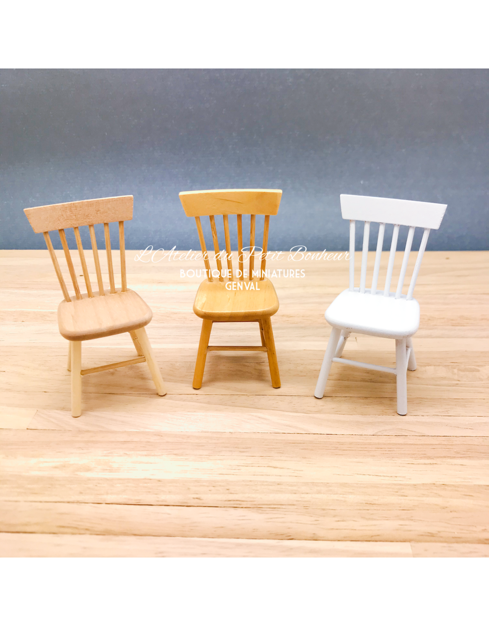 Chaise blanche, miniature 1:12