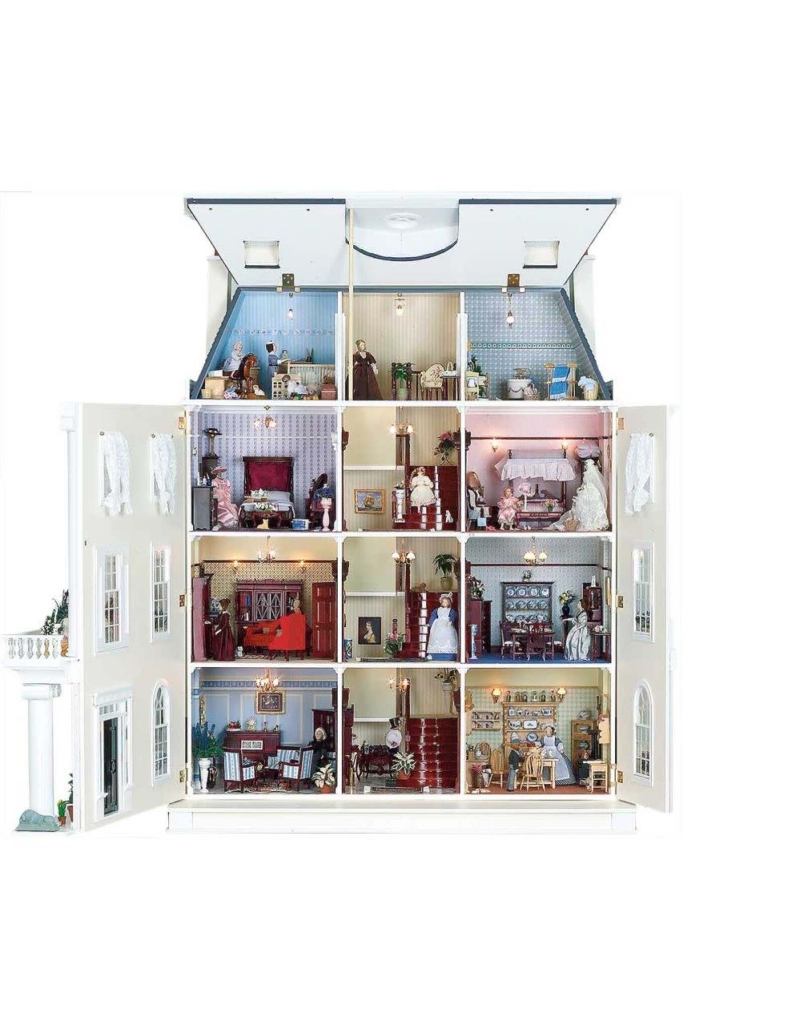 Maison de poupée Grosvenor Hall – Grande maison de poupée en bois à assembler (4 étages)