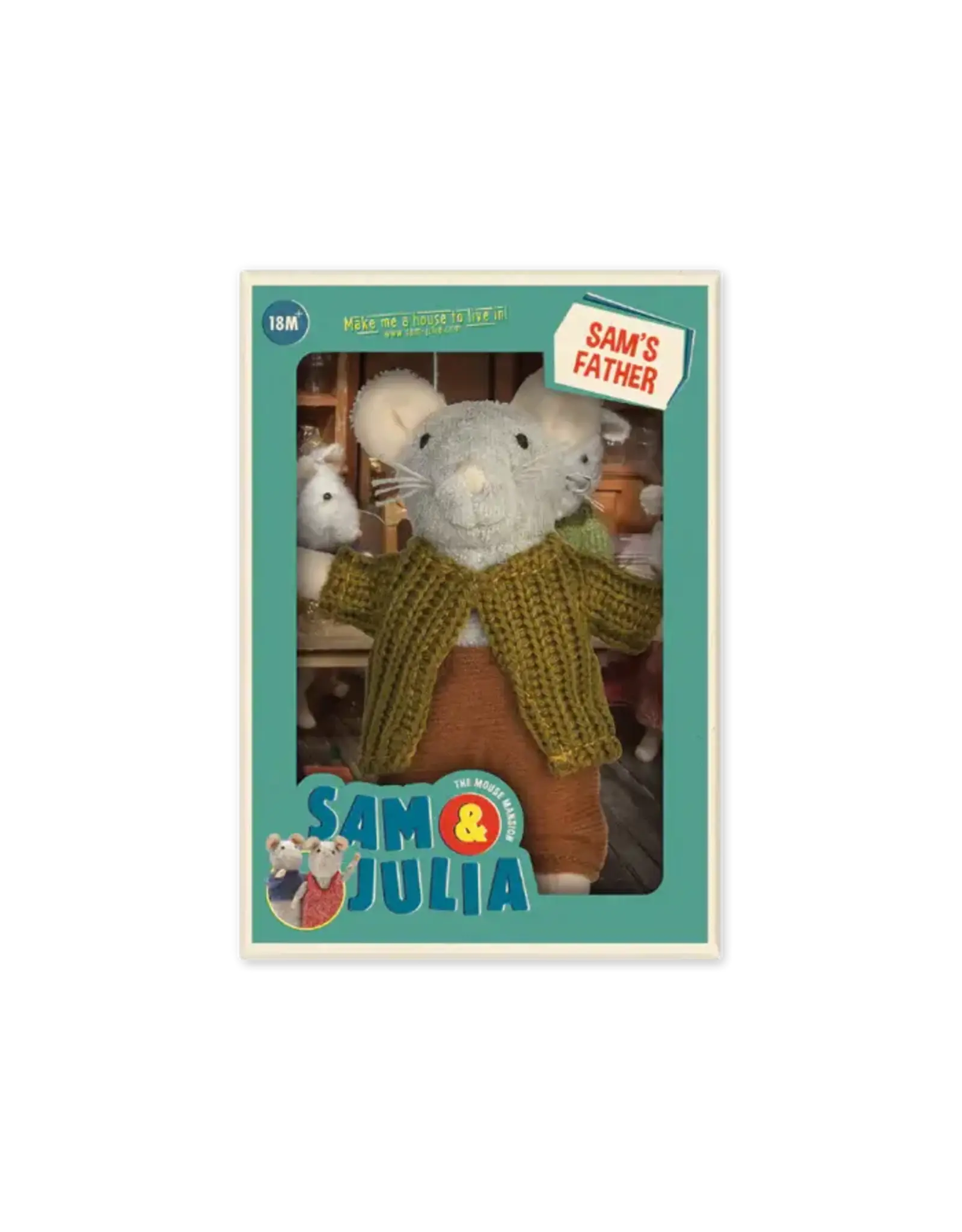 The Mouse Mansion Peluche Père de Sam – The Mouse Mansion – Souris miniature Maison des Souris 12 cm