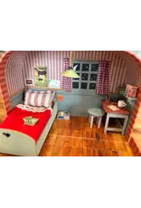 The Mouse Mansion Valise chambre maison de souris à assembler Sam & Julia – kit miniature créatif avec meubles et accessoires