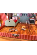 The Mouse Mansion Valise chambre maison de souris à assembler Sam & Julia – kit miniature créatif avec meubles et accessoires