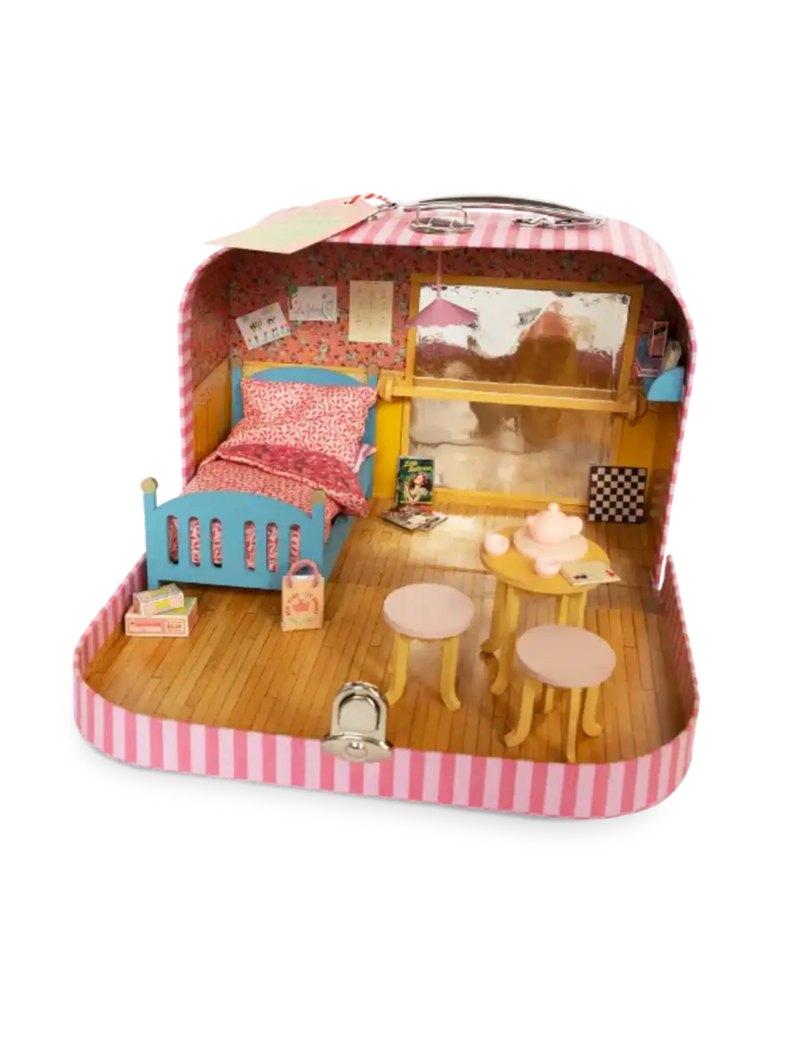 The Mouse Mansion Valise studio de ballet maison de souris à assembler Ella – univers miniature créatif transportable