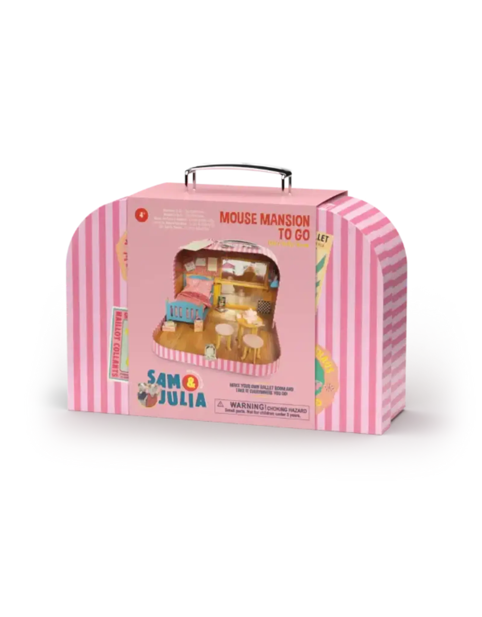 The Mouse Mansion Valise studio de ballet maison de souris à assembler Ella – univers miniature créatif transportable