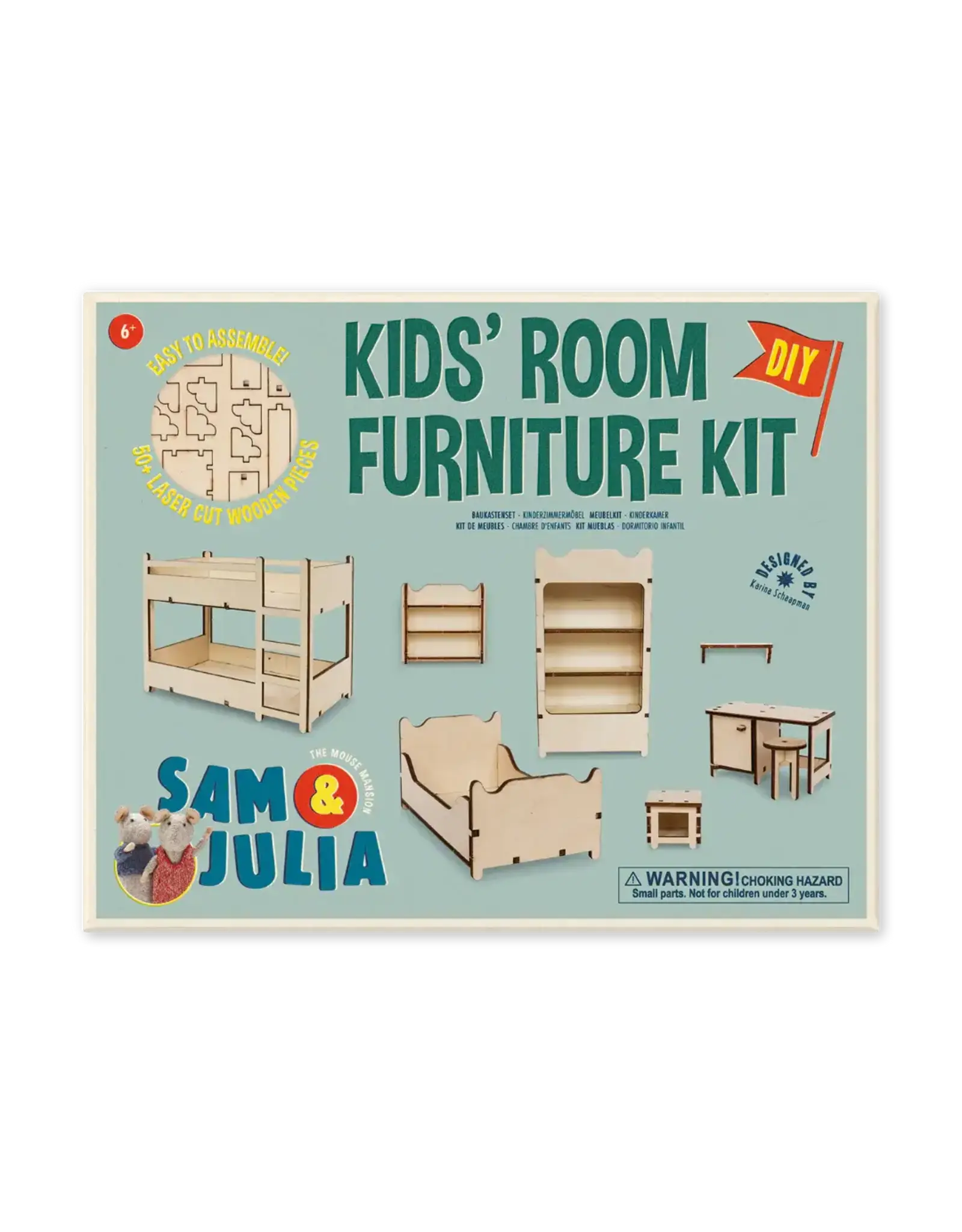 The Mouse Mansion Kit meubles chambre maison de souris à assembler – univers miniature créatif en bois