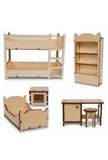 The Mouse Mansion Kit meubles chambre maison de souris à assembler – univers miniature créatif en bois