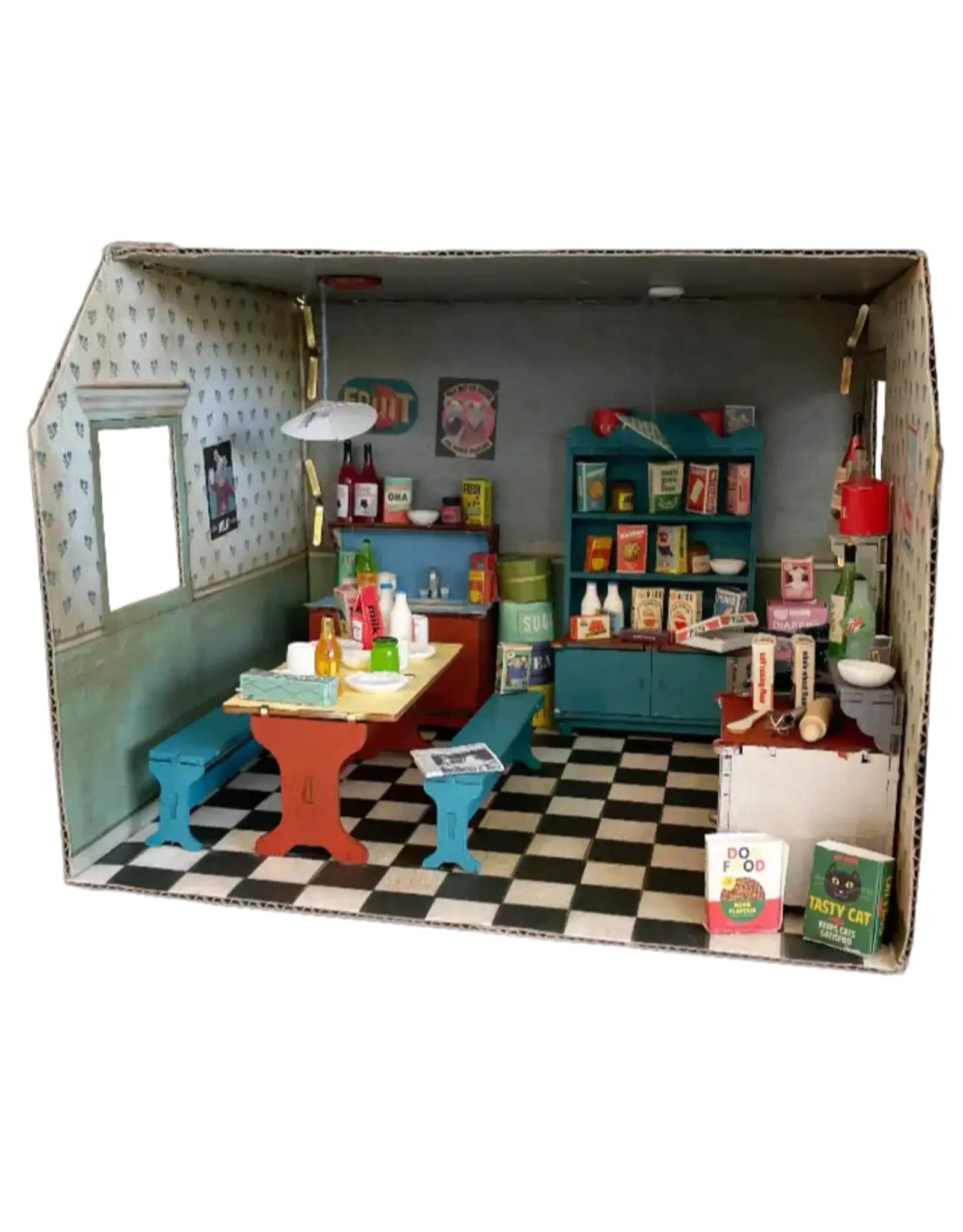 The Mouse Mansion Kit meubles cuisine maison de souris à assembler – univers miniature créatif en bois