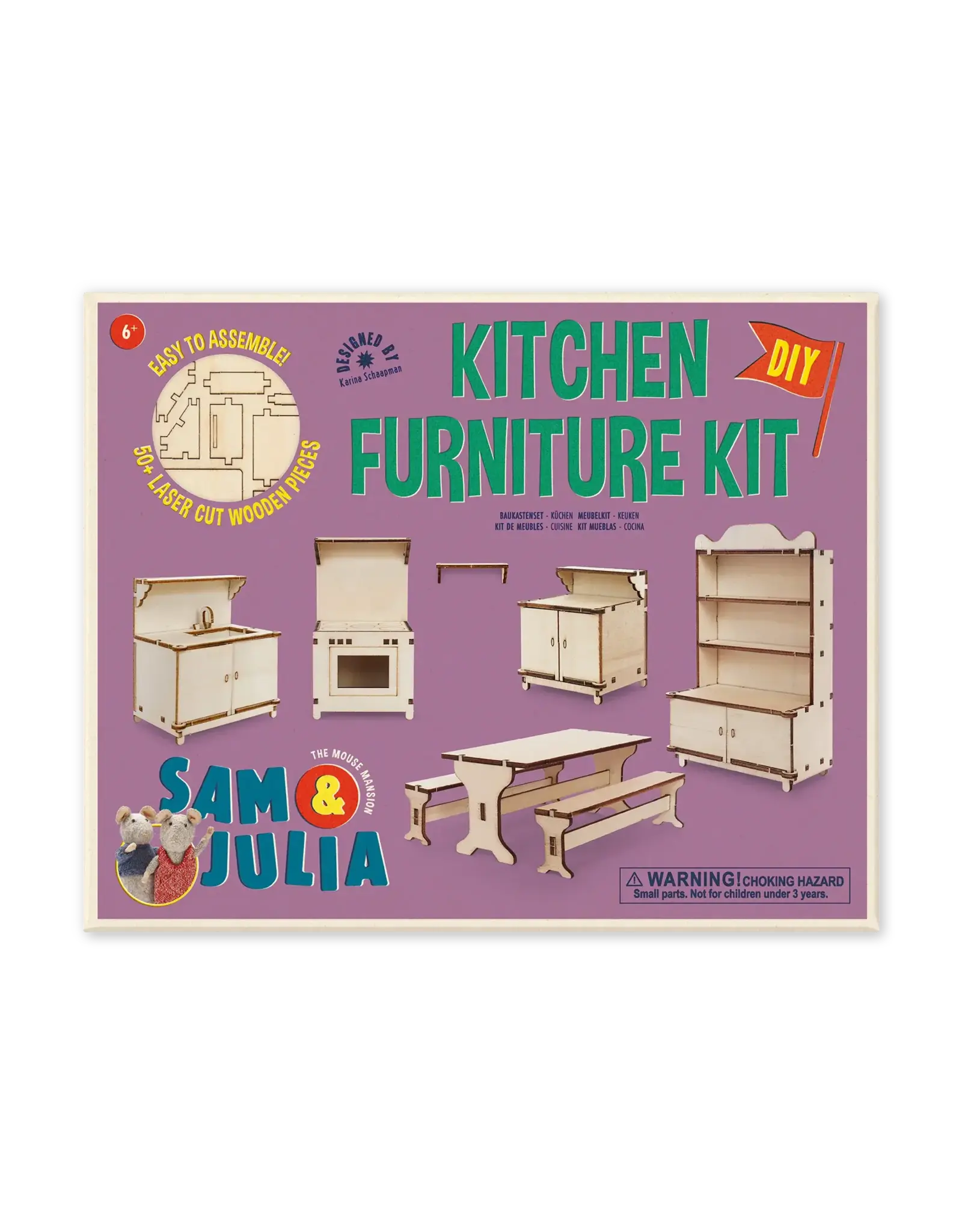 The Mouse Mansion Kit meubles cuisine maison de souris à assembler – univers miniature créatif en bois