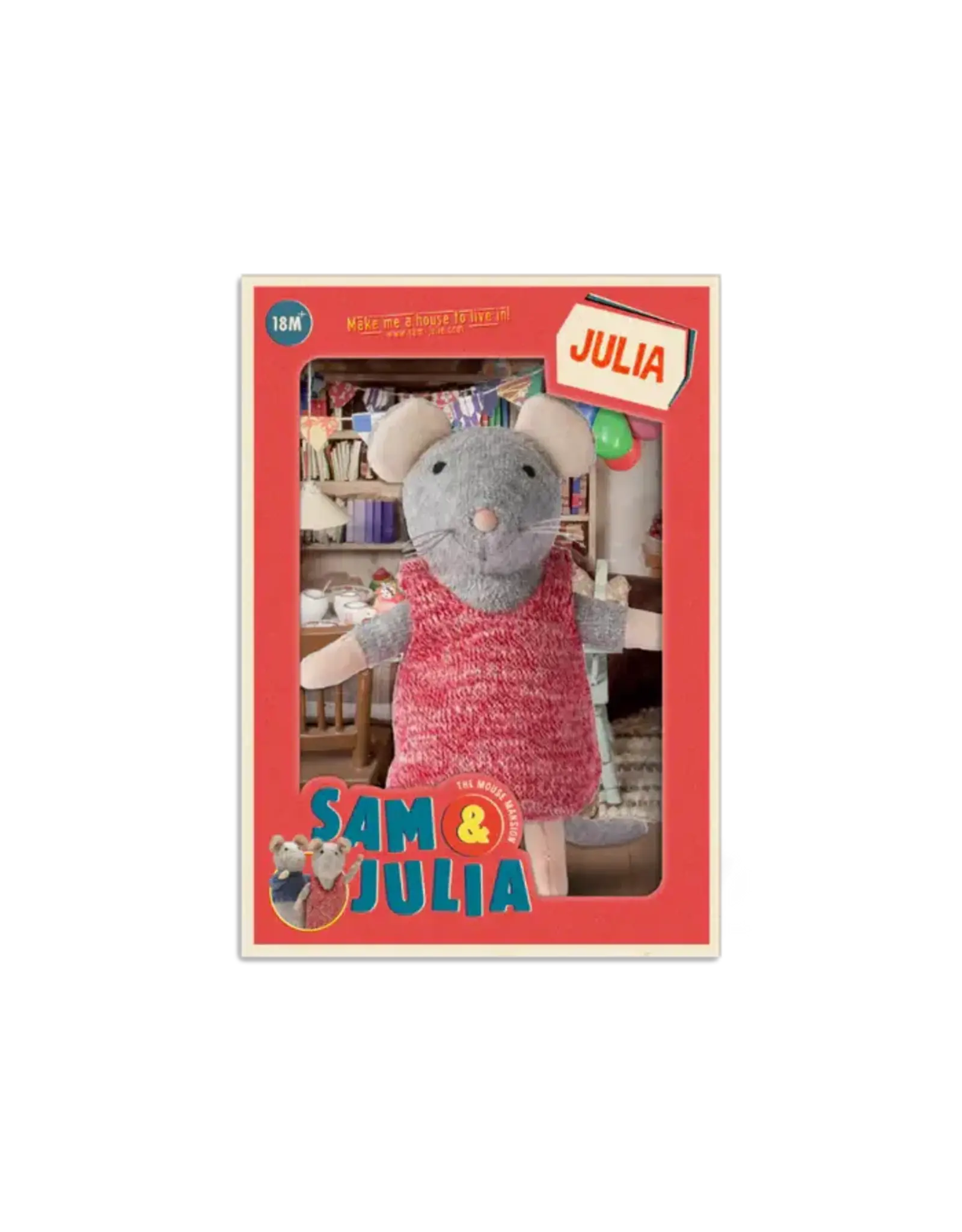 The Mouse Mansion Souris en peluche Julia maison de souris – personnage miniature doux et aventureux